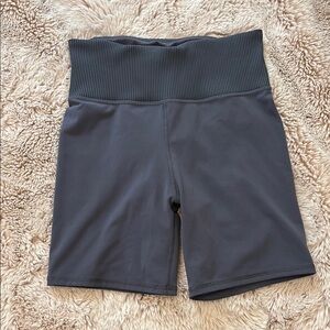 Vuori Blue Bike Shorts High-Rise Stretch